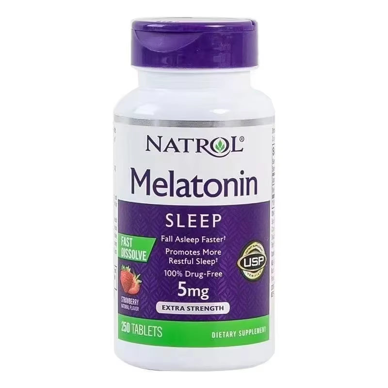 Natrol Melatonin Melatonin Melatonin 5Mg Pineal Sleep Aid Tablets Strawberry Flavour 250 Capsules