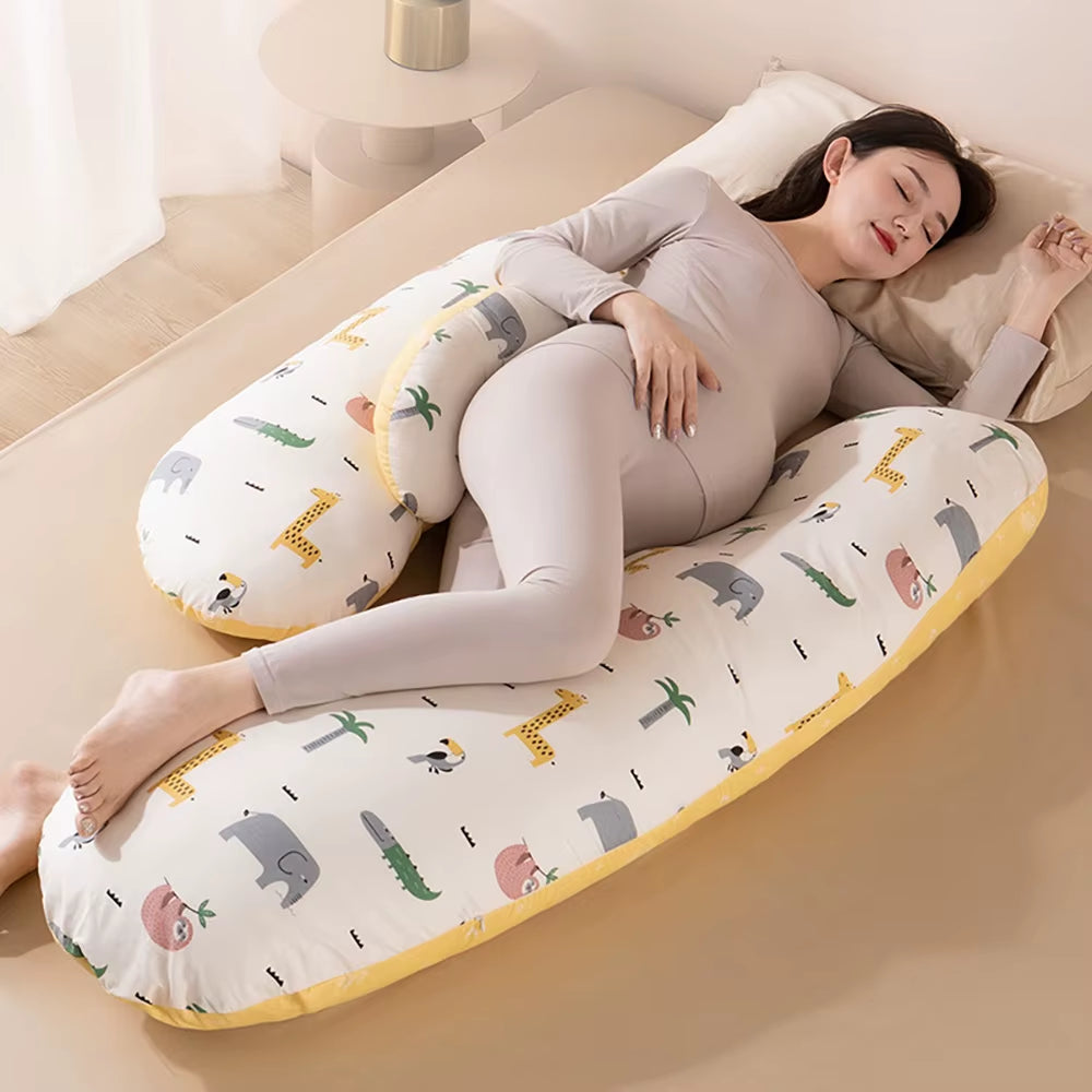 Pregnancy Pillows with Detachable Pillowcases Pillows for Pregnant Women Maternity Sleeping Body Holder Support Lumbar Pillow