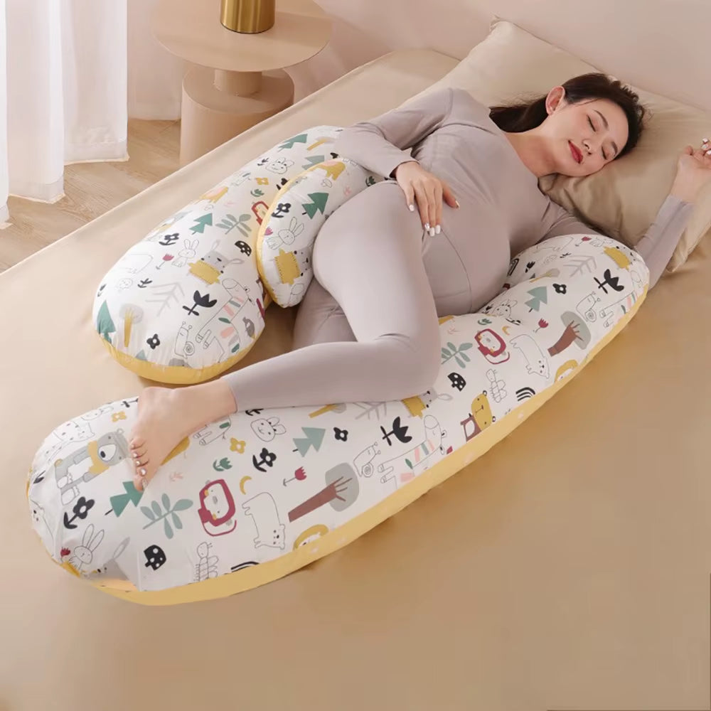 Pregnancy Pillows with Detachable Pillowcases Pillows for Pregnant Women Maternity Sleeping Body Holder Support Lumbar Pillow