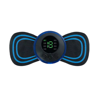 Neck Massager Lcd Display EMS Electric Cervical Massage Patch Low Frequency Pulse Muscle Stimulator Pads Pain Relief Relaxation