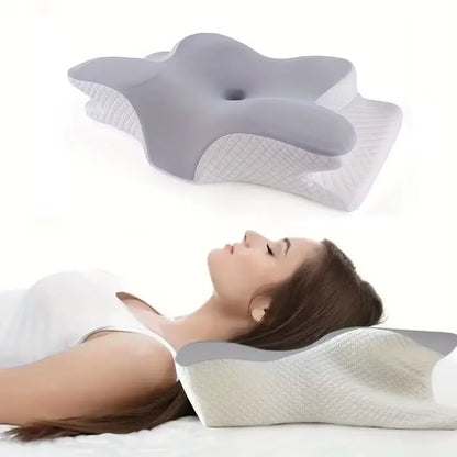 Memory Foam Pillows Butterfly Shaped Relaxing Cervical Slow Rebound Neck Pillow Pain Relief Sleeping Orthopedic Pillow Beding