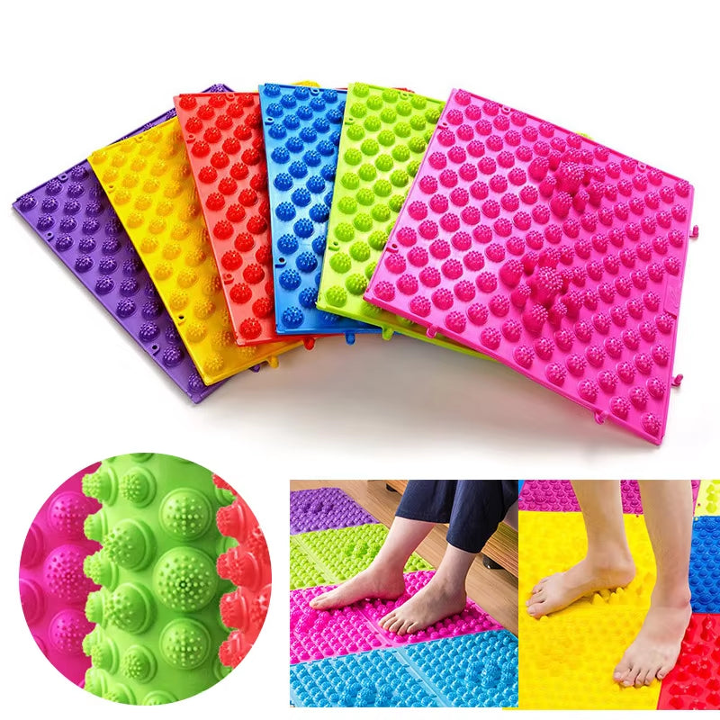 6 Pcs Foot Massager Durable Reflexology Foot Massage Pad Toe Pressure Blood Circulation Plate Mat Walking Yoga Mats Pad