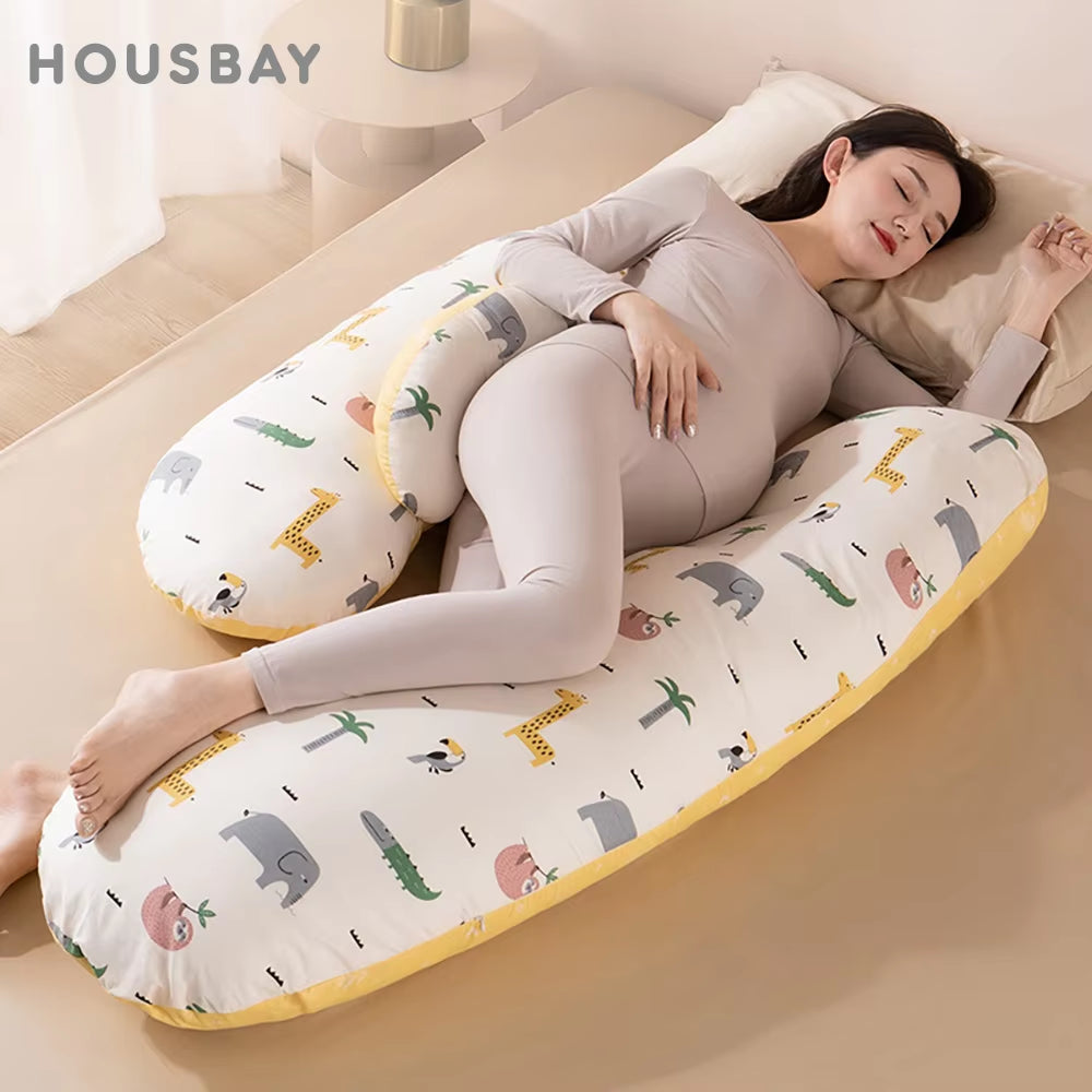 Pregnancy Pillows with Detachable Pillowcases Pillows for Pregnant Women Maternity Sleeping Body Holder Support Lumbar Pillow