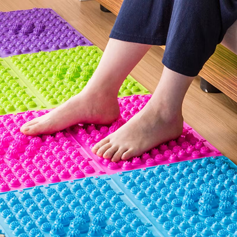 6 Pcs Foot Massager Durable Reflexology Foot Massage Pad Toe Pressure Blood Circulation Plate Mat Walking Yoga Mats Pad