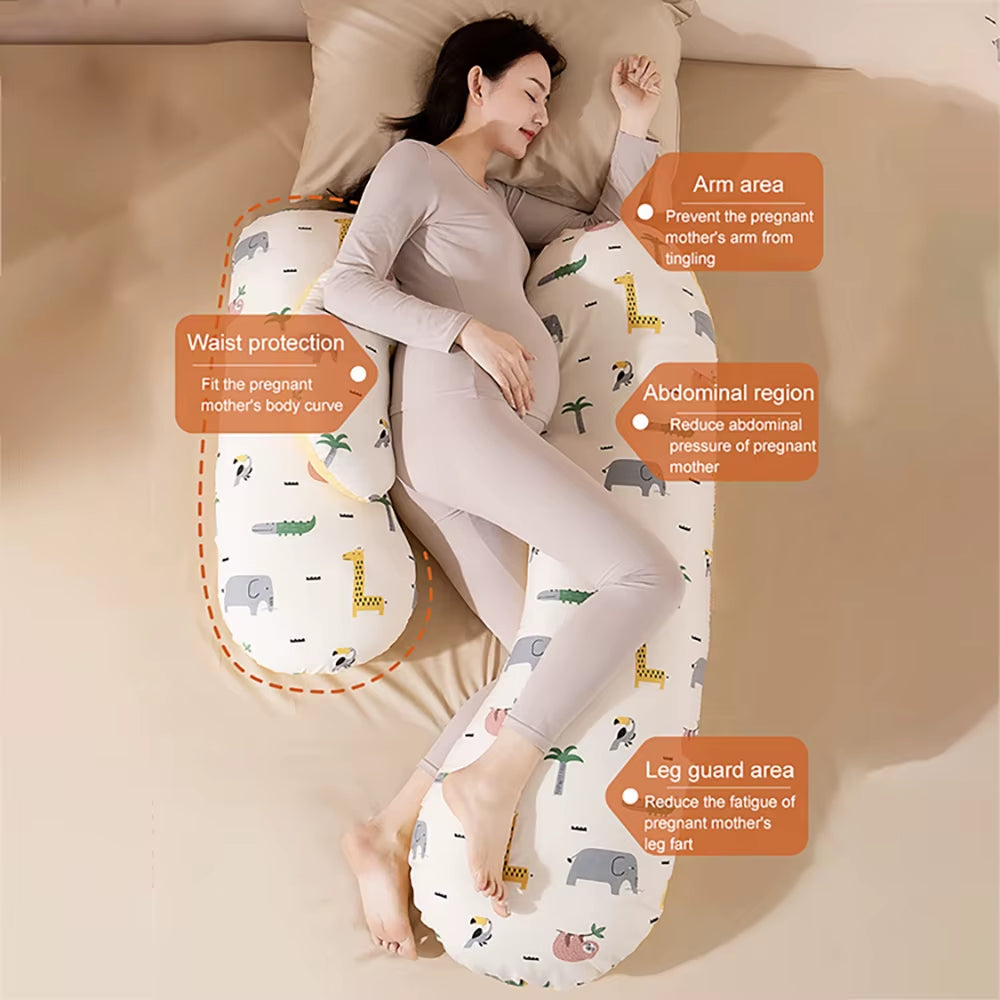 Pregnancy Pillows with Detachable Pillowcases Pillows for Pregnant Women Maternity Sleeping Body Holder Support Lumbar Pillow