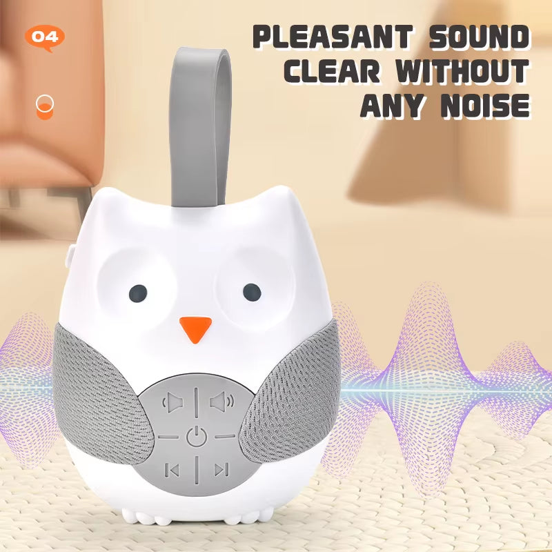 Newborn Owl White Noise Machine Aid Baby Sleeping Monitors Speaker Music Player for Appeasing Crying Child 0-3 Y Music Player