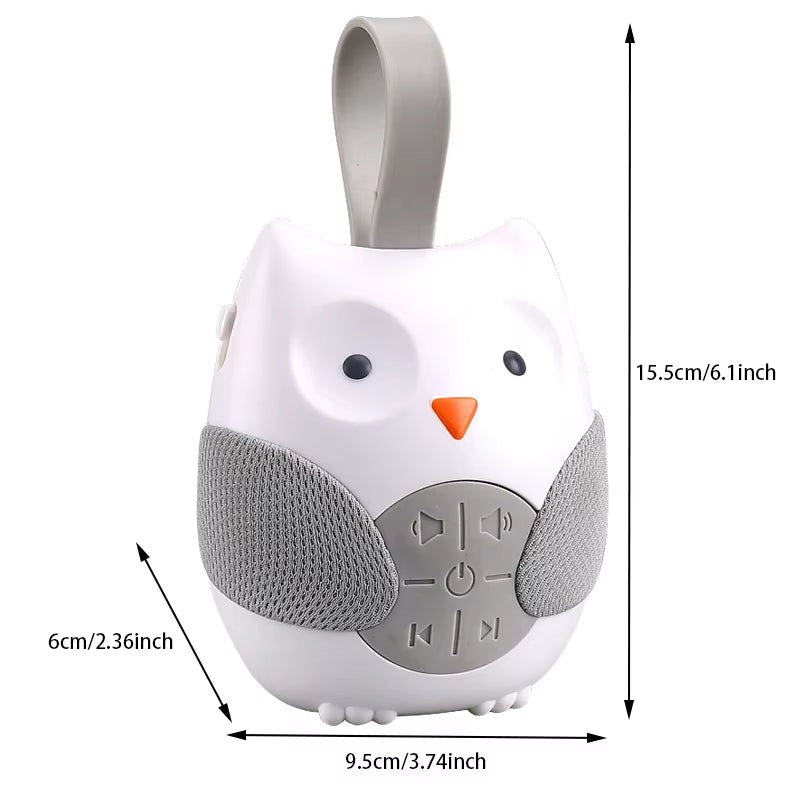 Newborn Owl White Noise Machine Aid Baby Sleeping Monitors Speaker Music Player for Appeasing Crying Child 0-3 Y Music Player