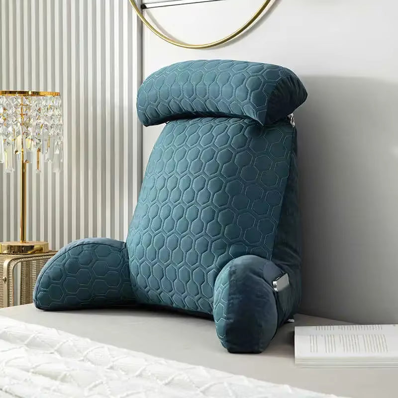 Cooling Latex Cushion Sofa Cushion Back Pillow Removable Washable Sofa Reading Pillow Tatami Bed Back Cushion Home Decor75X58Cm