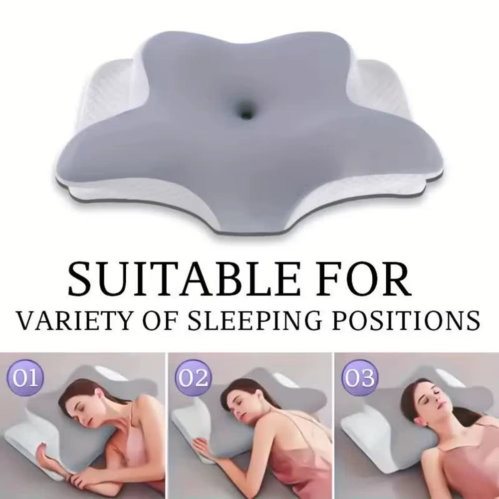 Memory Foam Pillows Butterfly Shaped Relaxing Cervical Slow Rebound Neck Pillow Pain Relief Sleeping Orthopedic Pillow Beding