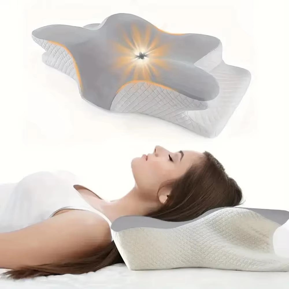 Memory Foam Pillows Butterfly Shaped Relaxing Cervical Slow Rebound Neck Pillow Pain Relief Sleeping Orthopedic Pillow Beding