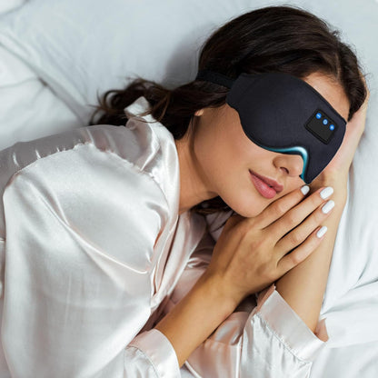 3D Sleep Eye Mask with Memory Foam, Wireless Bluetooth Speaker, Voice Call, Adjustable Strap, 10-Hour Playtime, USB C Charging – Ideal Alternative Sleep Headphones for Travel and Relaxation