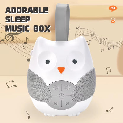 Newborn Owl White Noise Machine Aid Baby Sleeping Monitors Speaker Music Player for Appeasing Crying Child 0-3 Y Music Player