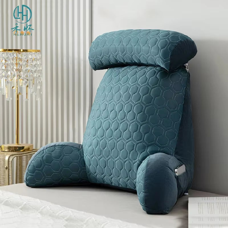 Cooling Latex Cushion Sofa Cushion Back Pillow Removable Washable Sofa Reading Pillow Tatami Bed Back Cushion Home Decor75X58Cm