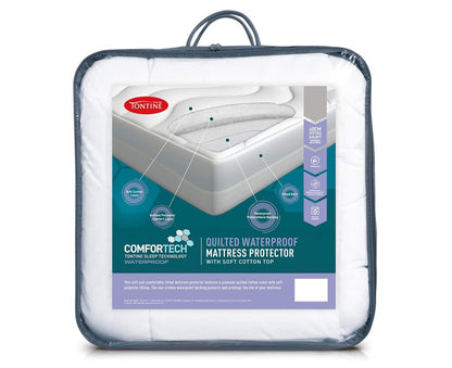 138X188Cm Comfortech Quilted Waterproof Mattress Protector Double Bed